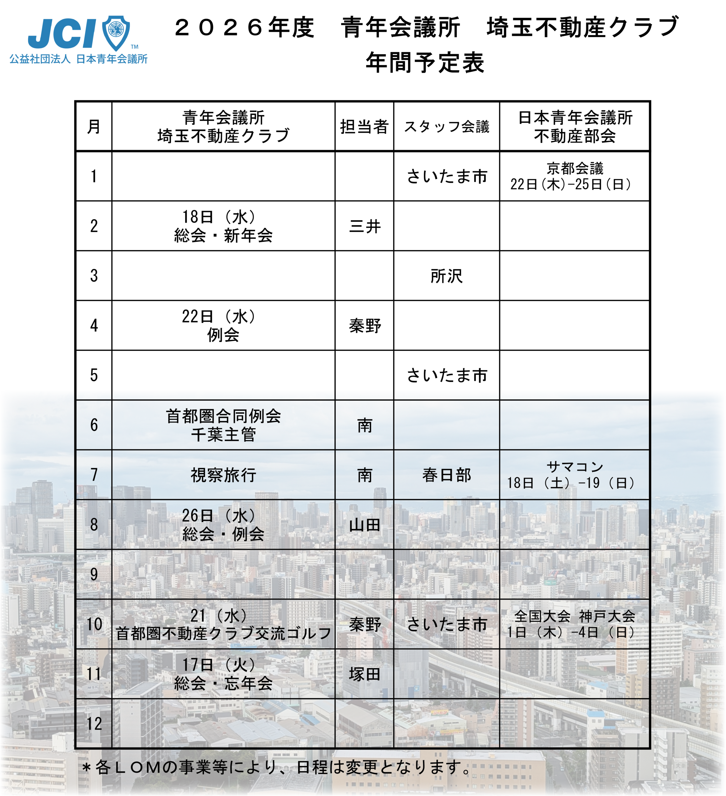 2026年度事業計画書